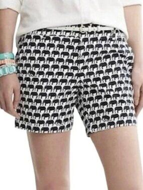 Banana Republic Milly Collection Elephant Shorts Womens Size 12 White High Rise